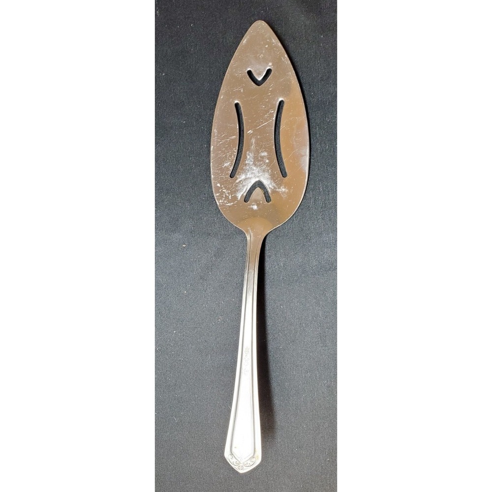 Ekco Pie Server StainlessSteel Flatware USA 10-1/4" pierced Vintage Cake/Dessert